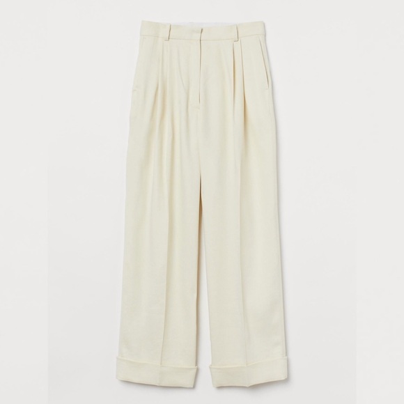 H&M Wide-Leg Twill Pants - Picture 15 of 15